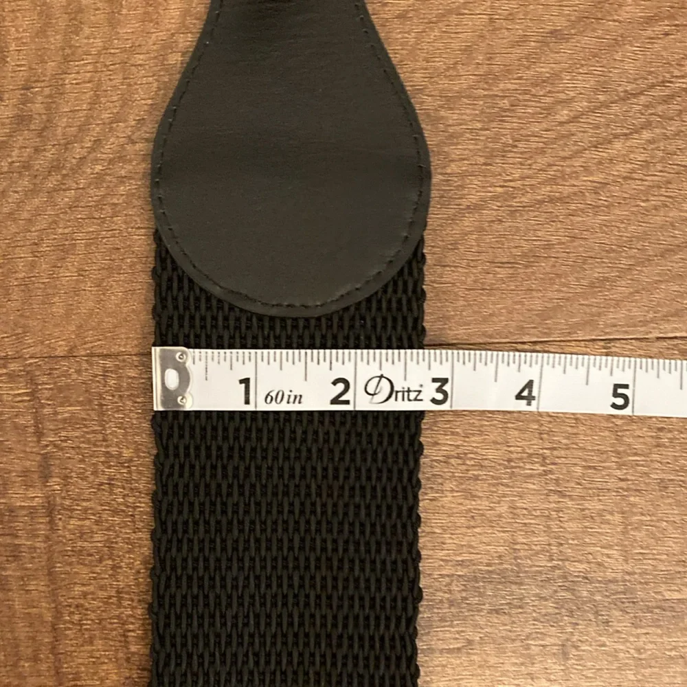 TORRID Faux Leather Stretch Buckle Belt Black Gold Accent Plus 3X Torrid Size 3